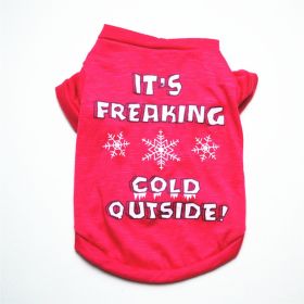 Breathable cool cotton vest for dogs in summer (Option: Rose Red-L)