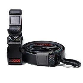 Heat Transfer Printing PVC Coated Rubberized Waterproof Traction Rope Set (Option: Black-15mm)